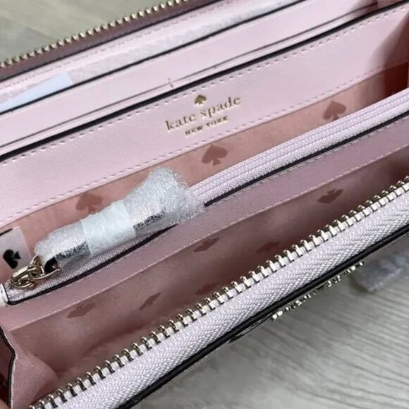 NWT Kate Spade Laurel Way Neda Champagne Toss Pink Wallet - Picture 4 of 7